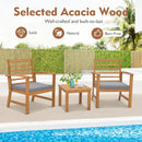 3 Pieces Outdoor Furniture Set with Soft Seat Cushions by LJGDeals
