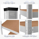 35.5 x 71 Inch Adjustable 5-Layer 2000 lbs Capacity Tool Shelf-Silver by LJGDeals