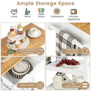 3-Tier Kitchen Island Cart Rolling Service Trolley with Bamboo Top by LJGDeals