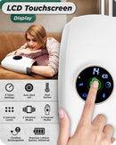 LX7 LCD Touchscreen Hand Massager, Heated Air Compression, Lunar White