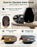 LX30 Rolling Hand Massager, Kneading + Compression, Heat + Cooling Fan, Charcoal Black