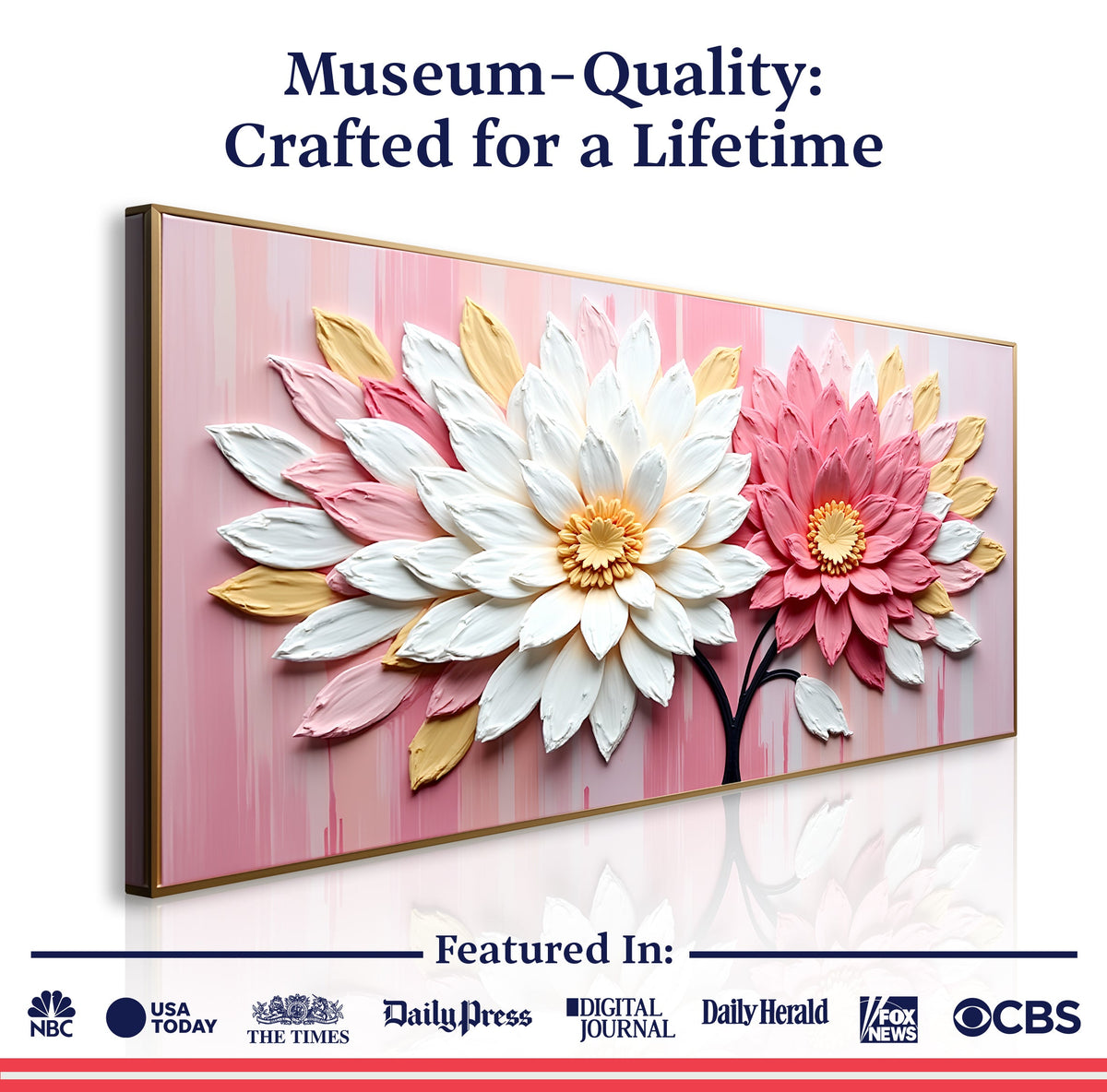 Blushing Blooms Pink Wall Art, photo 6 of 10