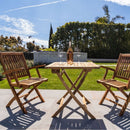 Telluride Oiled Teak Outdoor Patio Folding Chair with Arm Rests by NORDICTEAK.COM