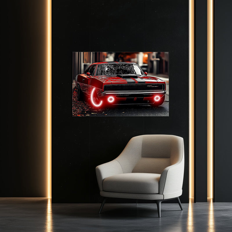 Car light up sign, Car neon light sign, Car wall art lighted, Car led wall decor, Car led sign, Garage neon sign, Neon painting art For Man - UvCar19