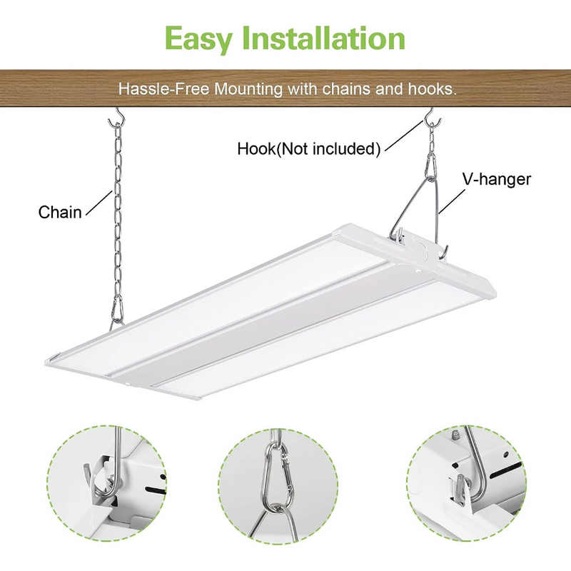 ✨Leo Series LED Linear High Bay Light, 120-277V, 5000K, UL Listed