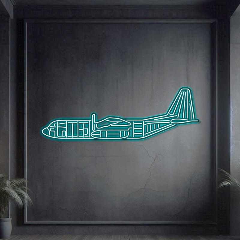 C-130 Metal Neon Aircraft Wall Art - NCN0019