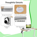 55 x 28 Inch Electric Adjustable Sit to Stand Desk with USB Port-Natural by DirectDeals