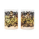 4”tall Glass Wax Battery LED Candles( Set of 2 ) by JHY DESIGN