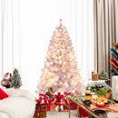 6/7.5 FT Pre-Lit Tinsel Christmas Tree Artificial Xmas Tree by LJGDeals