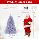 6/7.5 FT Pre-Lit Tinsel Christmas Tree Artificial Xmas Tree by LJGDeals
