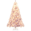 6/7.5 FT Pre-Lit Tinsel Christmas Tree Artificial Xmas Tree by LJGDeals