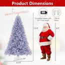 6/7.5 FT Pre-Lit Tinsel Christmas Tree Artificial Xmas Tree by LJGDeals