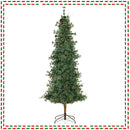 6/7/8 Feet Artificial Christmas Tree Pre-lit Hinged Xmas Tree with Warm White LED Lights and Pine Cones by LJGDeals