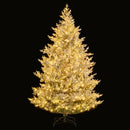 6/7/8 Feet Pre-Lit Artificial Christmas Tree Hinged Snow Flocked Xmas Tree by LJGDeals