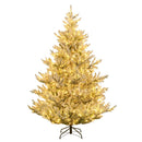 6/7/8 Feet Pre-Lit Artificial Christmas Tree Hinged Snow Flocked Xmas Tree by LJGDeals