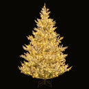 6/7/8 Feet Pre-Lit Artificial Christmas Tree Hinged Snow Flocked Xmas Tree by LJGDeals