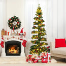 6/7 FT Pre-Lit Artificial Christmas Tree Spiral Holiday Tree with 612/791 Branch Tips and 8 Modes by LJGDeals