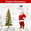 6/7 FT Pre-Lit Artificial Christmas Tree Spiral Holiday Tree with 612/791 Branch Tips and 8 Modes by DirectDeals