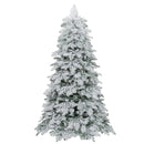 6/7 Feet Artificial Snow-flocked Christmas Tree Pre-lit Hinged Xmas Tree with 130 Twinkle Balls by LJGDeals