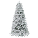 6/7 Feet Artificial Snow-flocked Christmas Tree Pre-lit Hinged Xmas Tree with 130 Twinkle Balls by LJGDeals