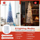 6/7 Feet Snow-flocked Artificial Christmas Tree with 220/290 Warm White LED Lights by LJGDeals