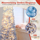 6/7 Feet Snow-flocked Artificial Christmas Tree with 220/290 Warm White LED Lights by LJGDeals