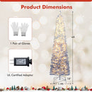 6/7 Feet Snow-flocked Artificial Christmas Tree with 220/290 Warm White LED Lights by LJGDeals