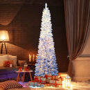 6/7 Feet Snow-flocked Artificial Christmas Tree with 220/290 Warm White LED Lights by LJGDeals