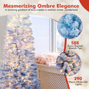 6/7 Feet Snow-flocked Artificial Christmas Tree with 220/290 Warm White LED Lights by LJGDeals