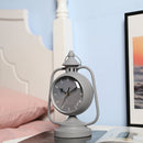 9.5" High Garden Antique Lantern Design Desk Clock (Grey) by JHY DESIGN