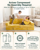 LX15 14pcs Modular Play Couch, Amber Yellow