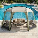 6-8 Person Netted Canopy Tent with Zippered Door by LJGDeals