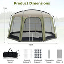 6-8 Person Netted Canopy Tent with Zippered Door by LJGDeals