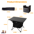 Foldable Camping Table With Storage Basket Rustproof Portable Aluminum Alloy Roll-Up Camping Table With Carrying Bag For Camping Hiking BBQ Picnic Fis by GBruno Store