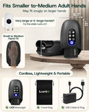 LX31 Rolling Hand Massager, Heat, Compression + Kneading, Smart Memory, Charcoal Black