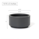 8.75 inch Charcoal Fiberstone Ceramic Pot