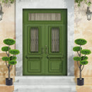 6 Ball Artificial Cypress Topiary Ball Tree with Weighted Pot for Porch by LJGDeals