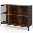 6 Cube Bookcase 42" Wide Horizontal Bookshelf with Accent Cubby Shelf by LJGDeals