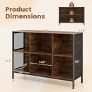 6 Cube Bookcase 42" Wide Horizontal Bookshelf with Accent Cubby Shelf by DirectDeals