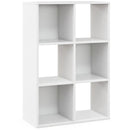 6-Cube Bookshelf 4-Tier Floor Display Shelf-White by LJGDeals