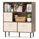 6-Cube Bookshelf with 3 Removable Folding Fabric Drawers for Living Room by LJGDeals