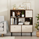 6-Cube Bookshelf with 3 Removable Folding Fabric Drawers for Living Room by LJGDeals