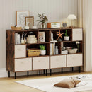 6-Cube Bookshelf with 3 Removable Folding Fabric Drawers for Living Room by LJGDeals