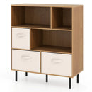 6-Cube Bookshelf with 3 Removable Folding Fabric Drawers for Living Room by LJGDeals