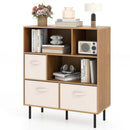 6-Cube Bookshelf with 3 Removable Folding Fabric Drawers for Living Room by LJGDeals