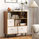 6-Cube Bookshelf with 3 Removable Folding Fabric Drawers for Living Room by LJGDeals