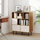 6-Cube Bookshelf with 3 Removable Folding Fabric Drawers for Living Room by LJGDeals