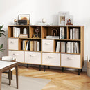 6-Cube Bookshelf with 3 Removable Folding Fabric Drawers for Living Room by LJGDeals