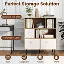 6-Cube Bookshelf with 3 Removable Folding Fabric Drawers for Living Room by LJGDeals