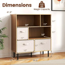 6-Cube Bookshelf with 3 Removable Folding Fabric Drawers for Living Room by LJGDeals